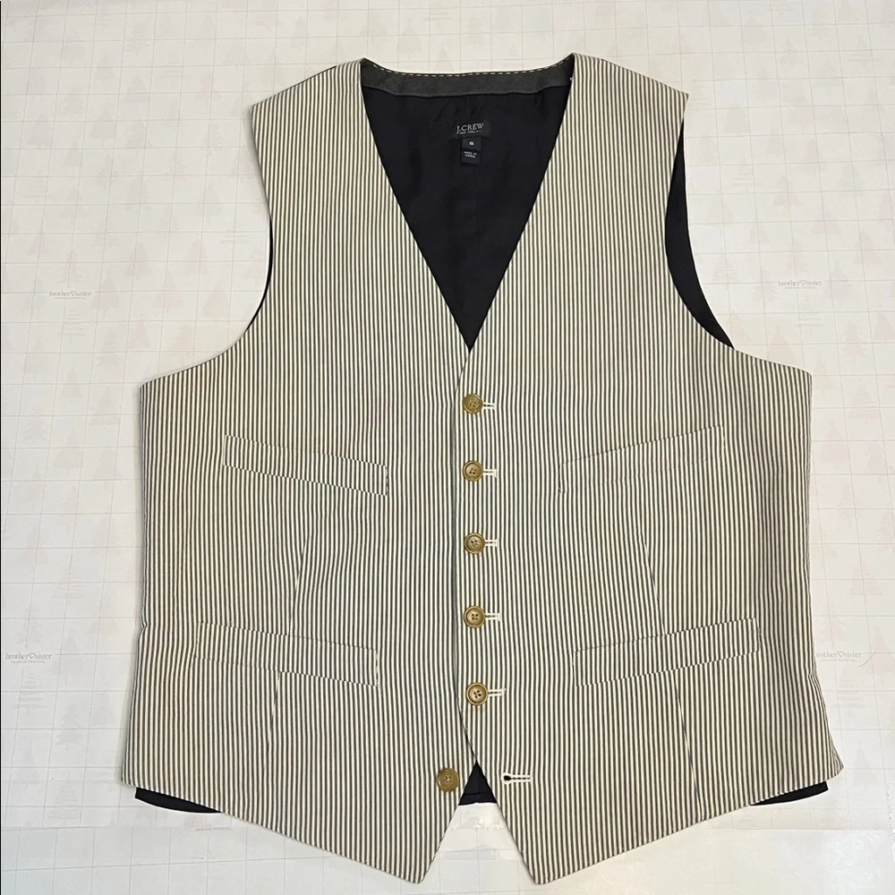 J.CREW MENS LUDLOW SUIT VEST WAISTCOAT COTTON  SIZE SMALL